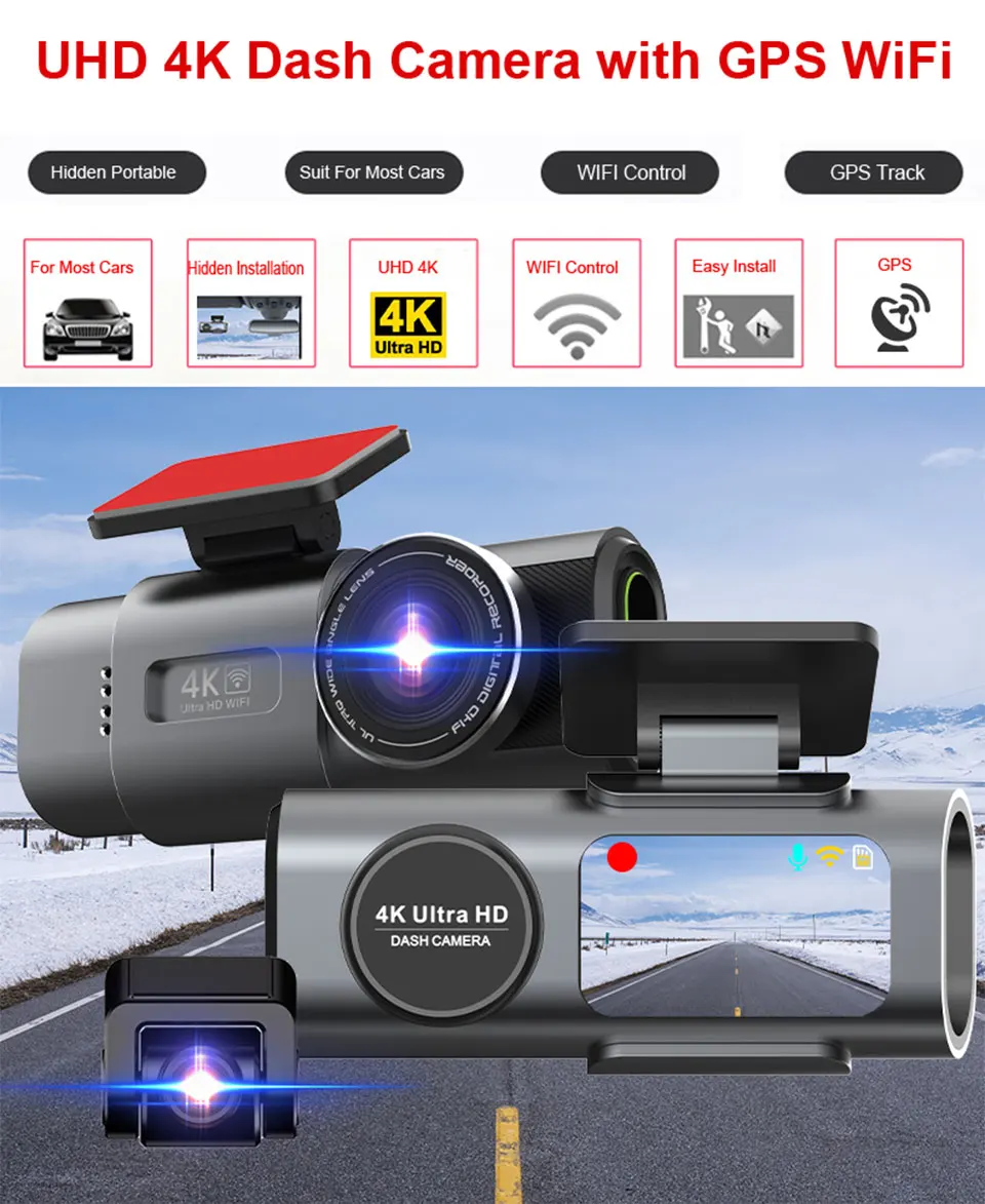4K Dash Cam – 170° Wide Angle Night Vision - Image 4