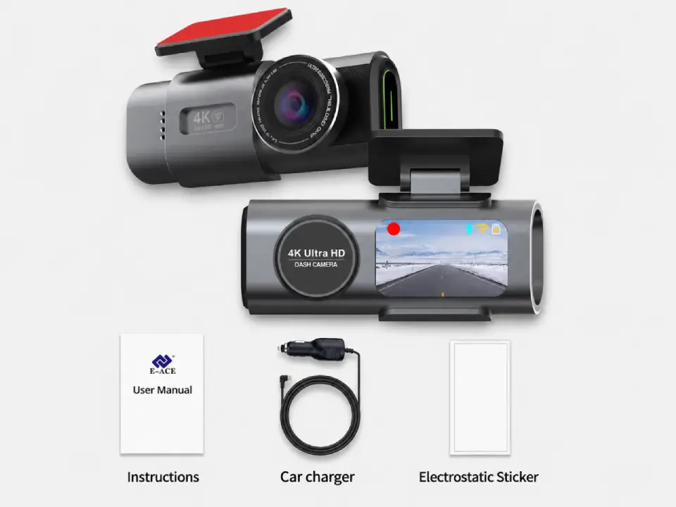Standard package — front camera, cable and mount