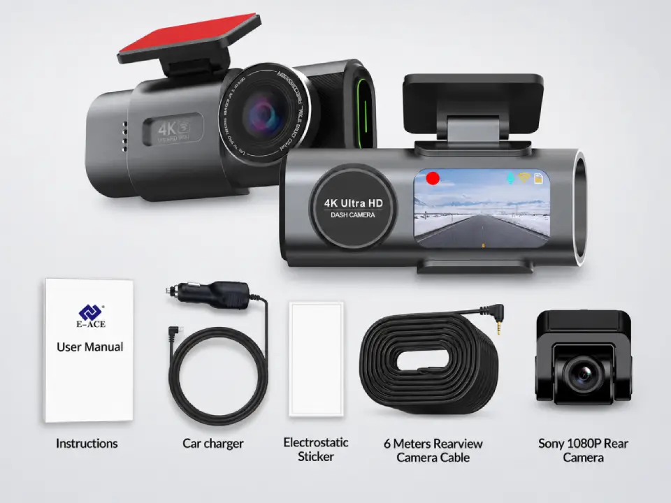 Dual Cameras package — front and rear cameras with cabling